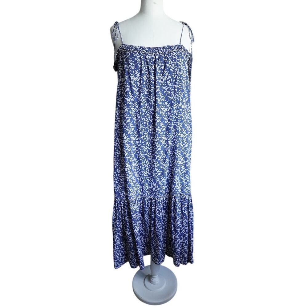 Mirth Floral Maxi Dress Spaghetti Strap Boho Resort (sz L) 471